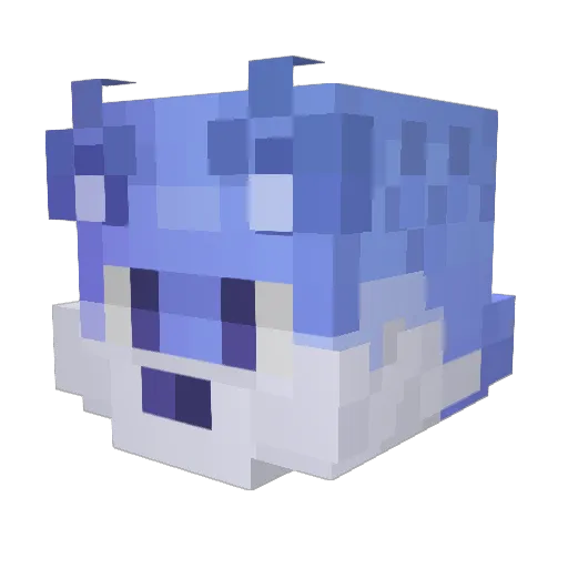 Pakins Minecraft avatar head, 3D render