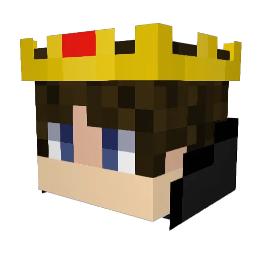 Pakkit Minecraft avatar head, 3D render
