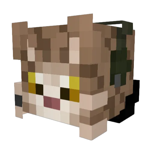 PakkuSama Minecraft avatar head, 3D render