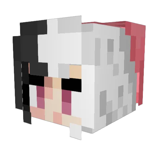 Pakokita Minecraft avatar head, 3D render