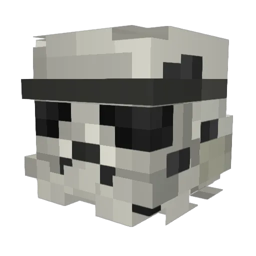 Pakong Minecraft avatar head, 3D render