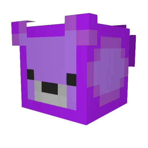 Pakurumo Minecraft avatar head, 3D render