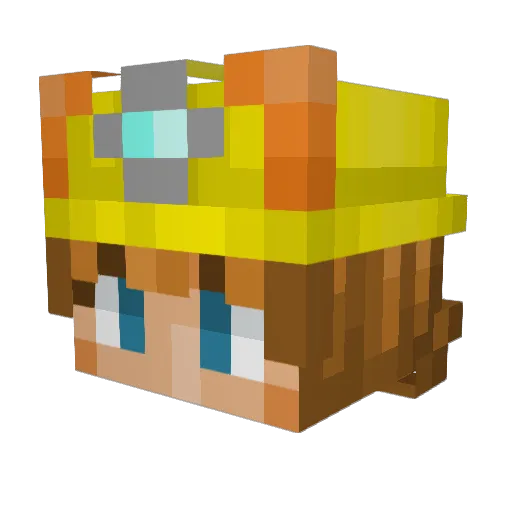 Pal3m Minecraft avatar head, 3D render
