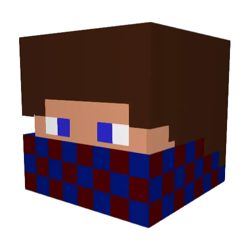 Pal_Warrior Minecraft avatar head, 3D render