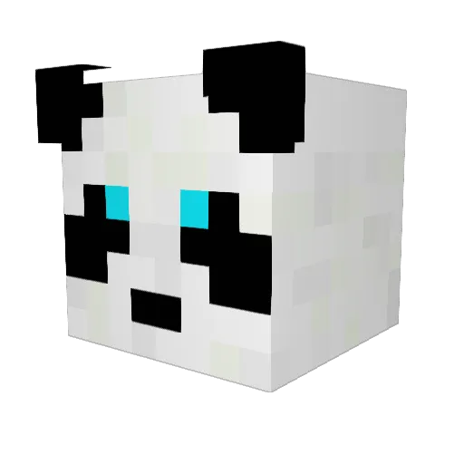 Palablink Minecraft avatar head, 3D render