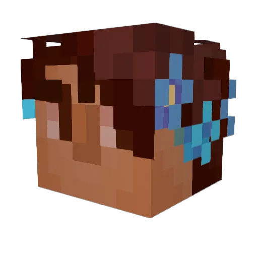 PaladinOfLight Minecraft avatar head, 3D render