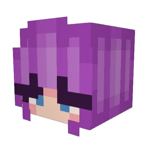 Palaskan Minecraft avatar head, 3D render