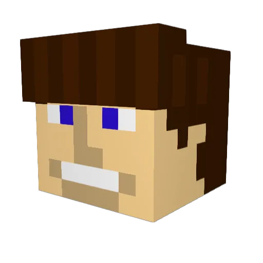 Paldado22 Minecraft avatar head, 3D render