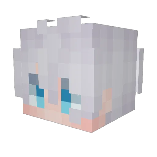 Paldra Minecraft avatar head, 3D render