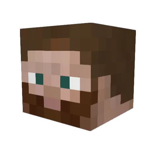 PaleEnby Minecraft avatar head, 3D render