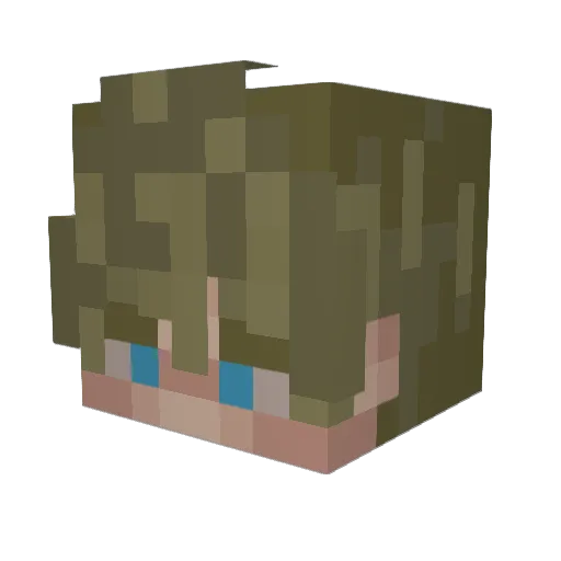PaleHorton Minecraft avatar head, 3D render