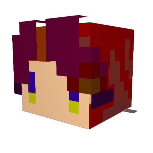 Pale_Blue_Moon Minecraft avatar head, 3D render