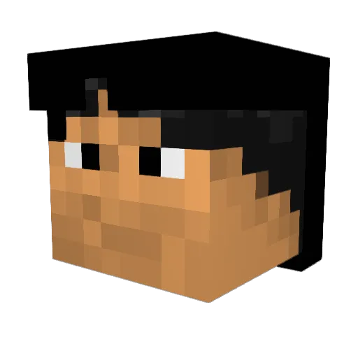 Paleermo Minecraft avatar head, 3D render