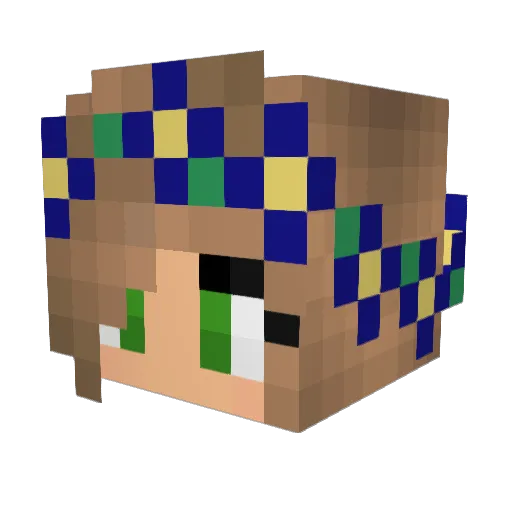 Paleflower_H Minecraft avatar head, 3D render