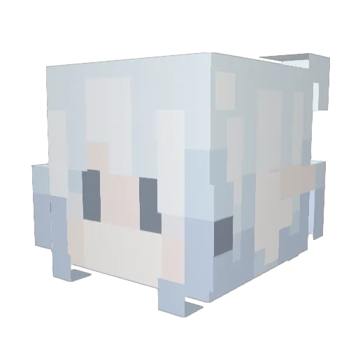 Palepious Minecraft avatar head, 3D render