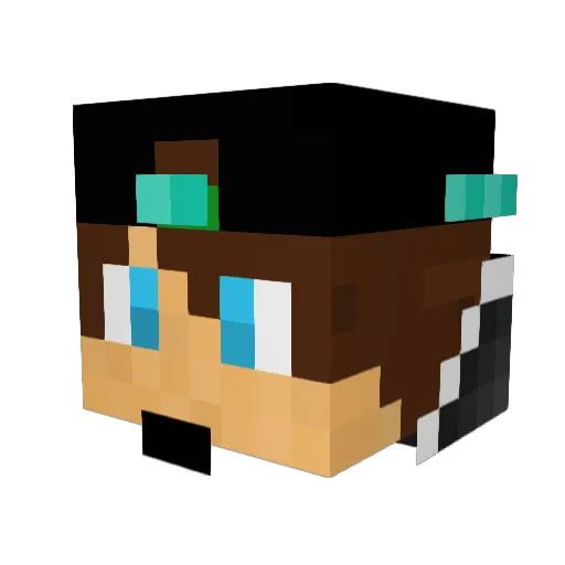 Palerz Minecraft avatar head, 3D render