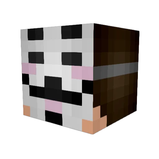Palettes Minecraft avatar head, 3D render