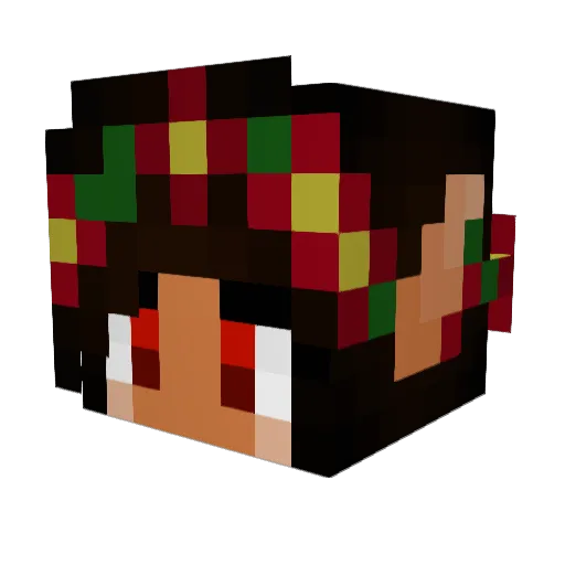 Palhamae Minecraft avatar head, 3D render