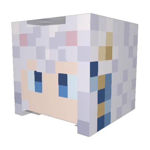 Palier Minecraft avatar head, 3D render