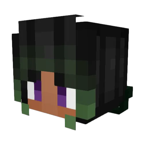 Palikia Minecraft avatar head, 3D render