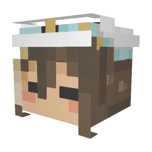 Palikka124 Minecraft avatar head, 3D render
