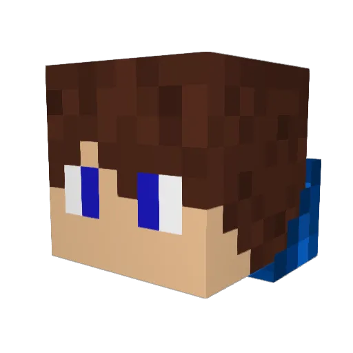 Palikka Minecraft avatar head, 3D render