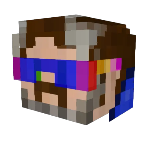 Palindromic_bob Minecraft avatar head, 3D render