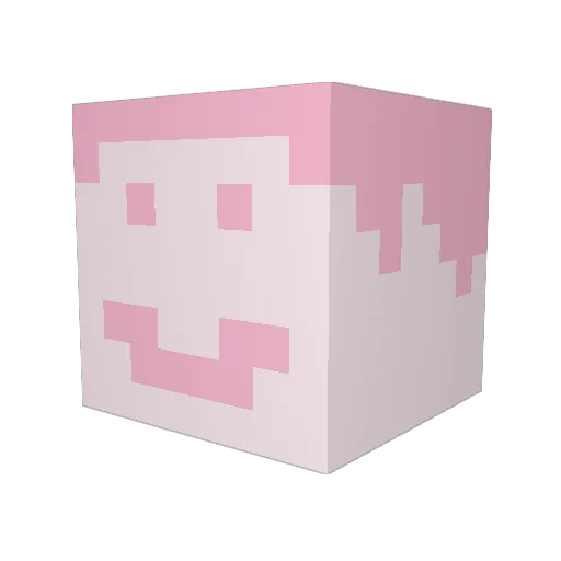 Palislaw Minecraft avatar head, 3D render