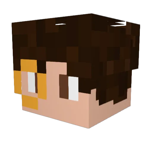 Palkion Minecraft avatar head, 3D render