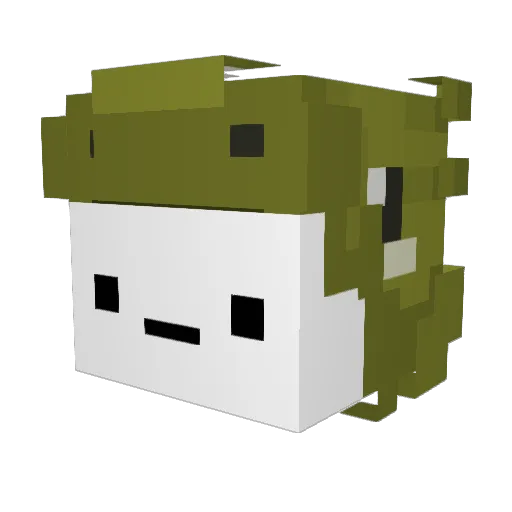 Palkoh Minecraft avatar head, 3D render