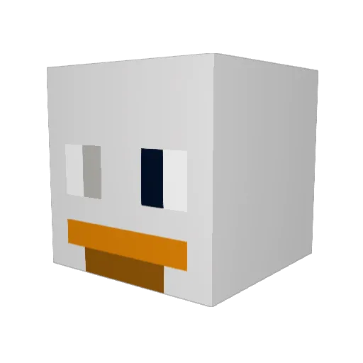 Pall0w Minecraft avatar head, 3D render