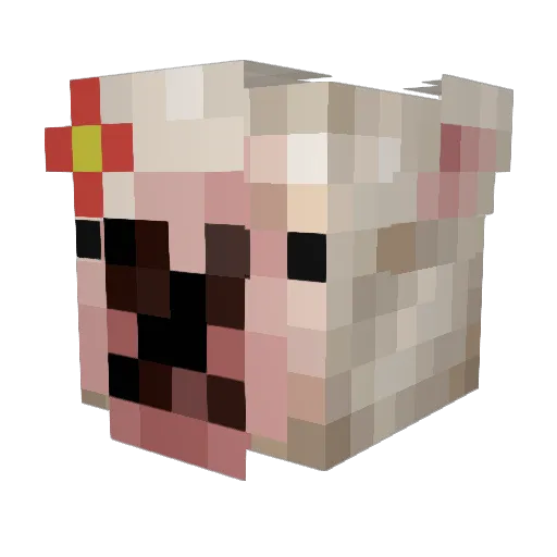 PallaDino22 Minecraft avatar head, 3D render