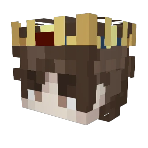 Palletaa Minecraft avatar head, 3D render