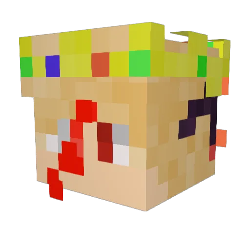 PallizerLp Minecraft avatar head, 3D render