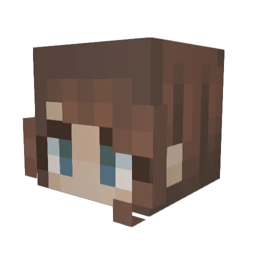 Pally_Chan Minecraft avatar head, 3D render