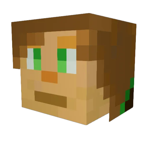 Palm31q Minecraft avatar head, 3D render