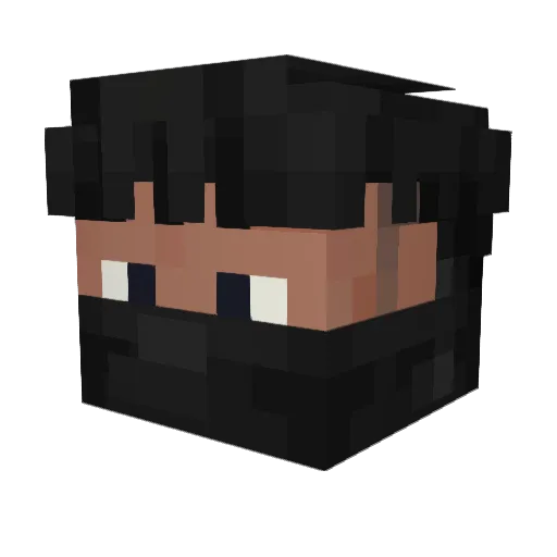 PalmDevs Minecraft avatar head, 3D render