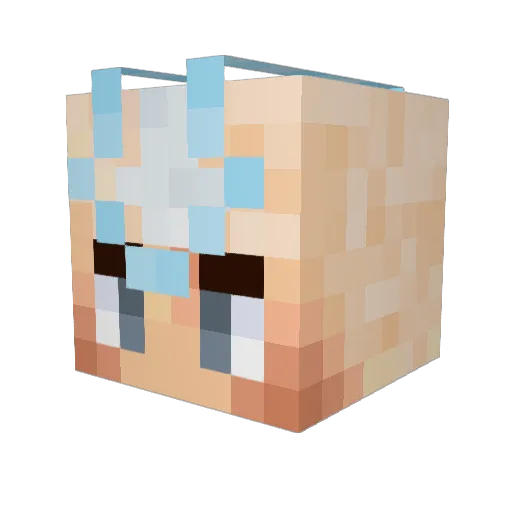Palmar9 Minecraft avatar head, 3D render