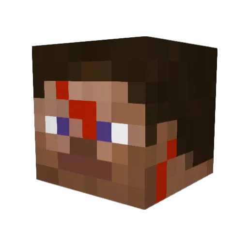 Palmerbowles Minecraft avatar head, 3D render