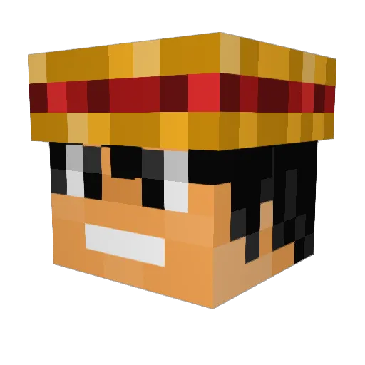 Palmerzan Minecraft avatar head, 3D render