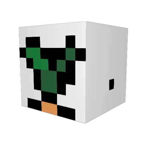 Palmo_live8375 Minecraft avatar head, 3D render