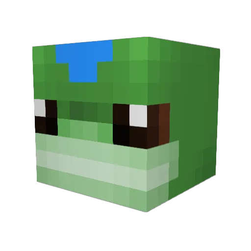 Palmolive101 Minecraft avatar head, 3D render