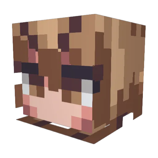 PalmtopVT Minecraft avatar head, 3D render