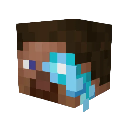 Palo1101 Minecraft avatar head, 3D render