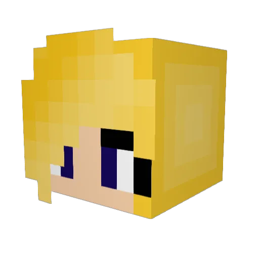 Paloma3107 Minecraft avatar head, 3D render