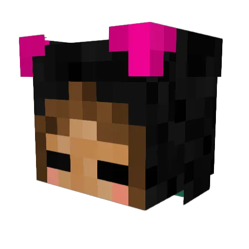 PalomaUsagi Minecraft avatar head, 3D render