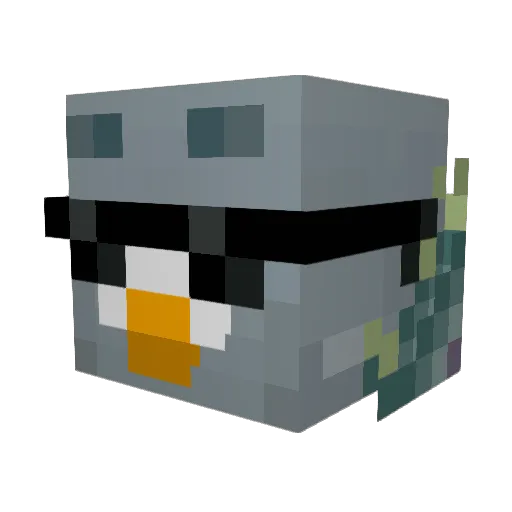 Palomasaurio Minecraft avatar head, 3D render