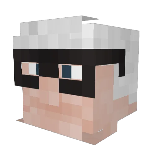 Palombos Minecraft avatar head, 3D render