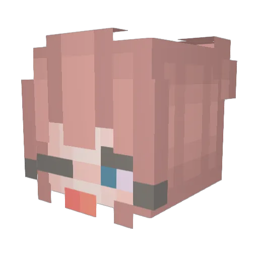 Palor_ Minecraft avatar head, 3D render