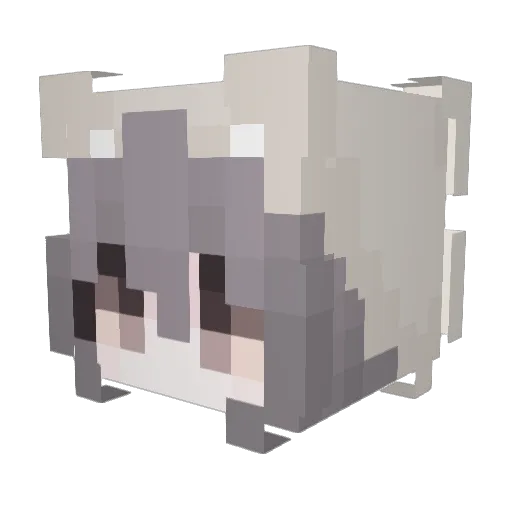 Palsuck Minecraft avatar head, 3D render